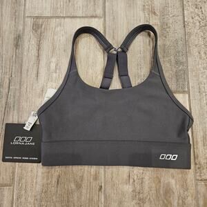 Lorna Jane Sports Bra Womens Size XS Amy Maximum Support Compress & Compact Grey